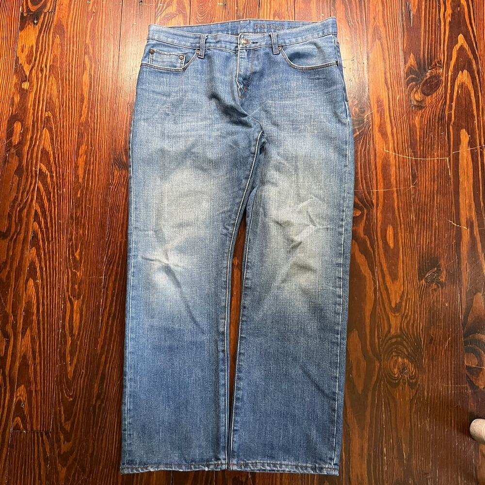 Gap 35x30 Premium Straight Jeans Blue Denim Classic Casual - Picture 2 of 8